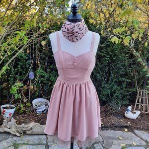 Dusty Pink Dress by Japanese brand Dazzlin